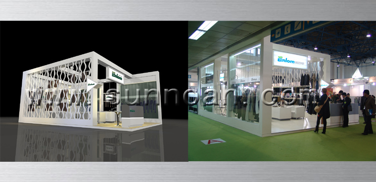 北京展览公司-英纶纺织展台设计搭建